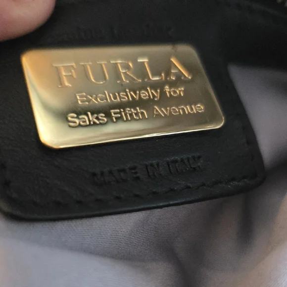 Furla For Saks Bluegreen Tote Bag Sleek Design Spacious. A-6. - Picture 2 of 4